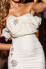 Load image into Gallery viewer, Sparkly White Strapless Short Bodycon Homecoming Dress with Ruffles