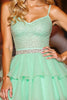 Load image into Gallery viewer, Sparkly Green A Line Short Tulle Homecoming Dress with Beading