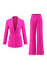 Load image into Gallery viewer, 2 Piece Fuchsia Notched Lapel Long Sleeve Business Suits with Pockets