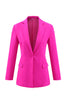 Load image into Gallery viewer, 2 Piece Fuchsia Notched Lapel Long Sleeve Business Suits with Pockets