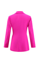 Load image into Gallery viewer, 2 Piece Fuchsia Notched Lapel Long Sleeve Business Suits with Pockets