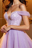 Load image into Gallery viewer, Lilac Sparkly Corset A Line Tulle Short Homecoming Dress