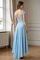 Load image into Gallery viewer, Sky Blue A Line Chiffon Long Mother of the Bride Dress with Lace
