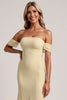 Load image into Gallery viewer, Daffodil Chiffon Off The Shoulder Mermaid Long Bridesmaid Dress