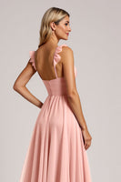 Load image into Gallery viewer, Blush A Line Ruched Sweetheart Long Bridesmaid Dress