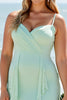 Load image into Gallery viewer, Mint Green Chiffon A Line Long Bridesmaid Dress with Ruffles