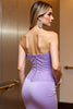 Load image into Gallery viewer, Lilac Satin Bodycon Corset Sweetheart Short Homecoming Dress