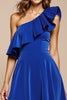Load image into Gallery viewer, Royal Blue One Shoulder Ruffled A Line Short Homecoming Dress