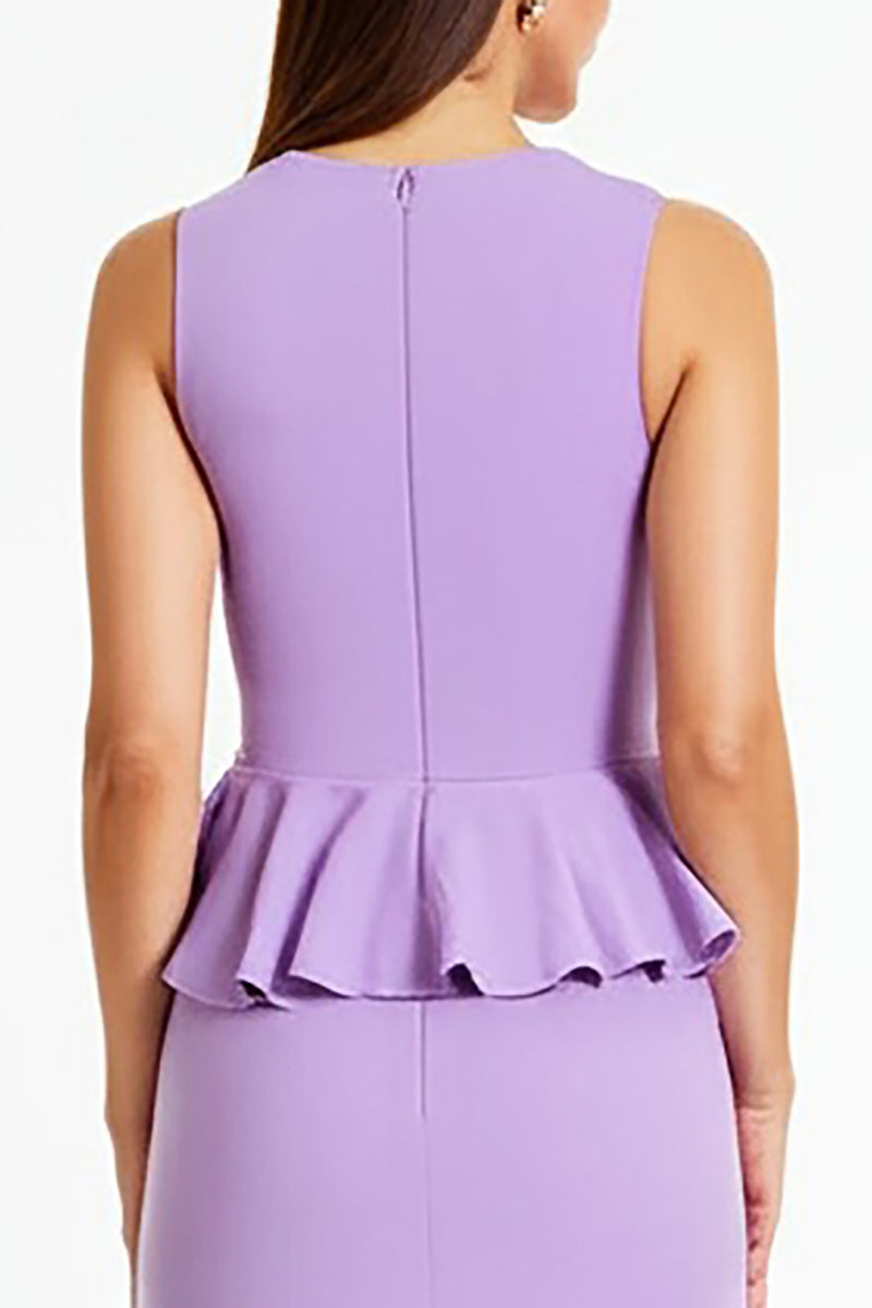 Load image into Gallery viewer, Lilac Sheath Long Formal Dress with Ruffles