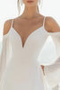 Load image into Gallery viewer, White A Line Long Sleeves Short Graduation Dress