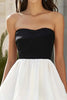 Load image into Gallery viewer, Black and White Chiffon A Line Tiered Long Formal Dress with Ruffles