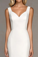 Load image into Gallery viewer, Ivory Bodycon Satin Ruffled Midi Work Dress