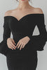 Load image into Gallery viewer, Black Asymmetrical Sheath Formal Dress with Ruffles