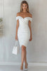 Load image into Gallery viewer, White Off The Shoulder Short Bodycon Graduation Dress