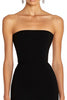 Load image into Gallery viewer, Black Strapless Satin Mermaid Long Formal Dress