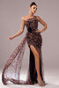 Load image into Gallery viewer, Brown Leopard Print Front Twist Long Mermaid Prom Dress with Slit