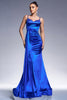 Load image into Gallery viewer, Royal Blue Mermaid Corset Long Satin Prom Dress with Beading