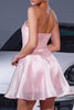 Load image into Gallery viewer, Blush Floral A Line Short Organza Homecoming Dress