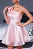 Load image into Gallery viewer, Blush Floral A Line Short Organza Homecoming Dress