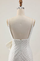 Load image into Gallery viewer, Sparkly White Pearls Tight Short Homecoming Dress with Bow