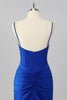 Load image into Gallery viewer, Sparkly Royal Blue Tight Short Corset Homecoming Dress with Beading