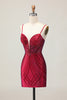Load image into Gallery viewer, Sparkly Black Backless Tight Short Homecoming Dress with Beading