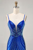 Load image into Gallery viewer, Sparkly Black Backless Tight Short Homecoming Dress with Beading