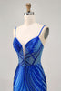 Load image into Gallery viewer, Sparkly Black Backless Tight Short Homecoming Dress with Beading