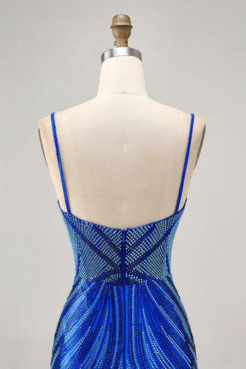 Sparkly Black Backless Tight Short Homecoming Dress with Beading