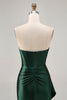 Load image into Gallery viewer, Sparkly Dark Green Corset Short Tight Homecoming Dress with Sash