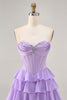 Load image into Gallery viewer, Sparkly Blush Corset Sweetheart Short Homecoming Dress with Ruffles