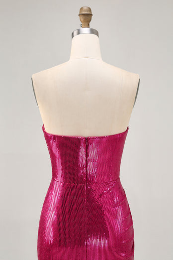 Sparkly Coffee Sweetheart Sequin Short Tight Homecoming Dress