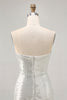 Load image into Gallery viewer, Sparkly Black Strapless Sequin Ruched Short Tight Homecoming Dress