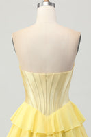 Load image into Gallery viewer, Blue Sweetheart Corset Ruched Short Homecoming Dress with Appliques