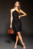 Load image into Gallery viewer, One Shoulder Black Patchwork Short Tight Cocktail Dress