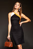 Load image into Gallery viewer, One Shoulder Black Patchwork Short Tight Cocktail Dress