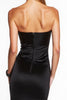Load image into Gallery viewer, Sweetheart Black Tight Midi Satin Cocktail Dress with Ruffles