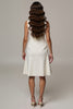 Load image into Gallery viewer, A Line Ivory Notched Lapel Double Breasted Midi Blazer Dress