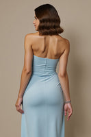Load image into Gallery viewer, Sweetheart Blue Pencil Midi Semi Formal Dress