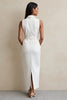 Load image into Gallery viewer, White Notched Lapel Maxi Pencil Work Blazer Dress with Button