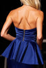 Load image into Gallery viewer, Navy Satin Sweetheart Bodycon Short Homecoming Dress