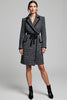 Load image into Gallery viewer, Dark Grey Notched Lapel Short Tweed Blazer Dress with Sleeves