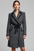 Load image into Gallery viewer, Dark Grey Notched Lapel Short Tweed Blazer Dress with Sleeves