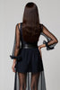 Load image into Gallery viewer, Deep V-Neck A-Line Navy Long Work Dress with Sleeves