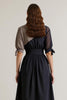 Load image into Gallery viewer, Black V-Neck Chiffon Maxi Work Dress with Sleeves