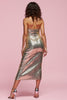 Load image into Gallery viewer, Sparkly Golden Strapless Maxi Sequins Bodycon Holiday Party Dress