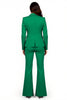Load image into Gallery viewer, Dark Green 2 Piece Peak Lapel Satin Flare Leg Prom Suits with Pockets