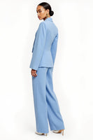 Load image into Gallery viewer, Blue Peak Lapel Satin 2 Piece One Button Business Suits with Sleeves
