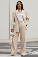 Load image into Gallery viewer, Apricot Long Sleeves Notched Lapel 2 Piece Business Suits with Pockets