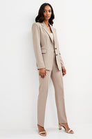 Load image into Gallery viewer, Apricot Notched Lapel 2 Piece Satin Business Suits with Sleeves